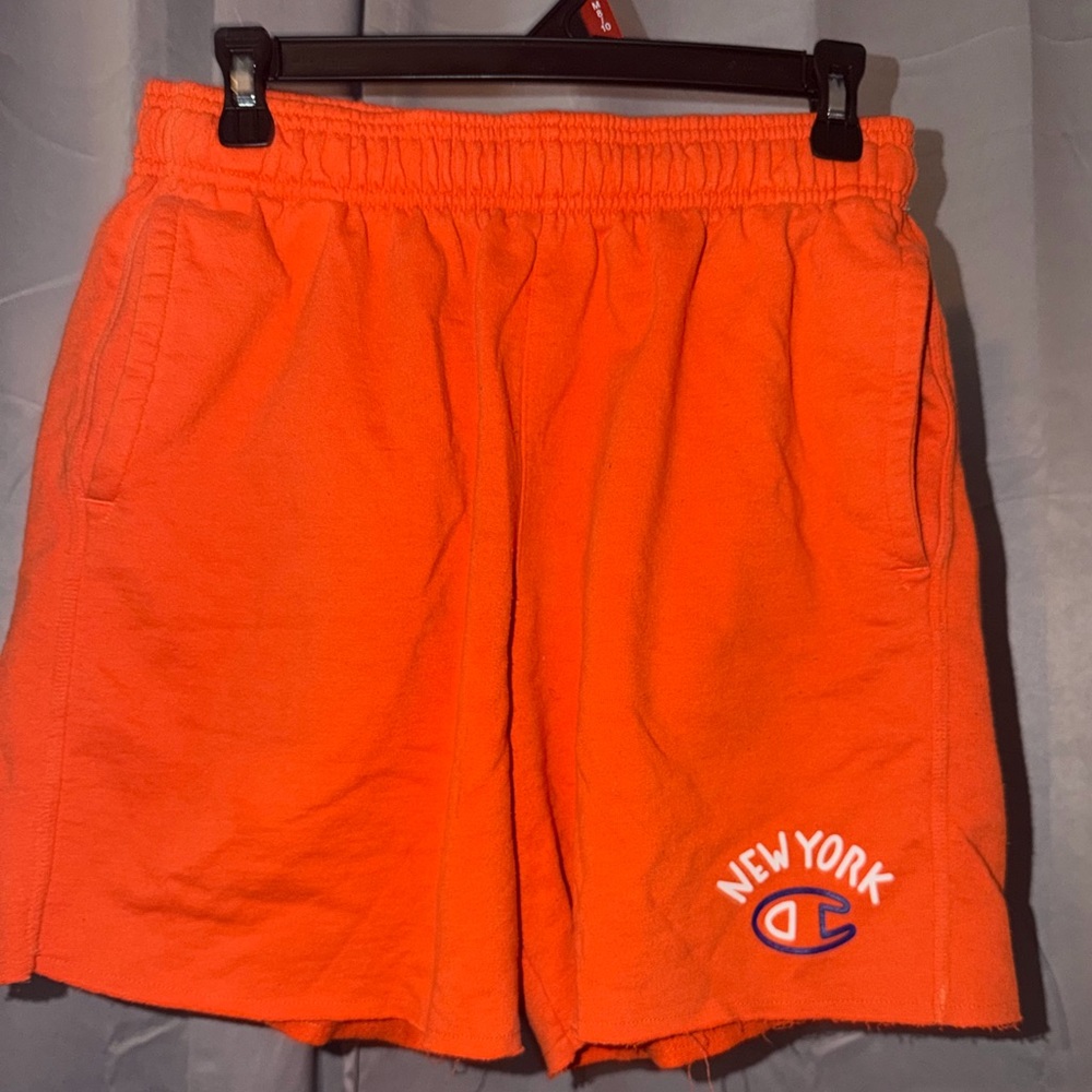 Champion Men's Bright Orange New york Athletic Shorts